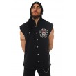 Dragstrip Clothing Live Fast Die Free Black Sl/Less Distressed Work Shirt